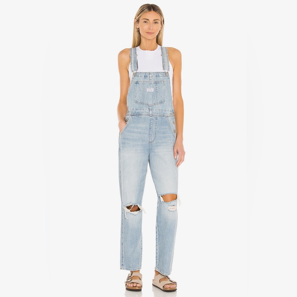 Levi's Premium Vintage Denim Overall Bright Light M Relaxed Boyfriend‎